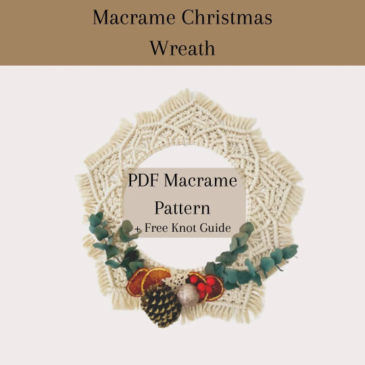 Macrame Chriatmas Wreath PF Pattern / written PDF with photos + Free begginer knot guide / instant download tutorial